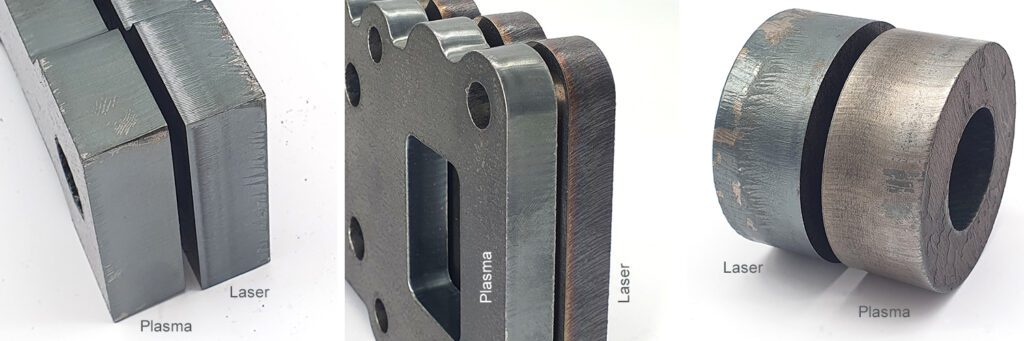 مقایسه قطعات برش لیزری و برش پلاسما
[source:kjellberg.de]